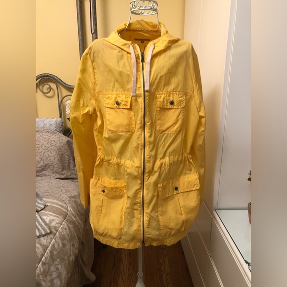 Gap lightweight outerwear yellow parka Med - Picture 1 of 4